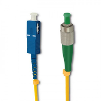 Qoltec 54305 fibre optic cable 15 m SC FC G.652D Yellow