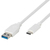 Vivanco 45273 USB-kabel 1 m USB 3.2 Gen 1 (3.1 Gen 1) USB C USB A Wit