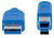 Manhattan 0.5m, USB3.0-A/USB3.0-B USB-kabel 0,5 m USB 3.2 Gen 1 (3.1 Gen 1) USB A USB B Blauw
