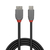 Lindy 2m USB 3.2 Type C to Micro-B Cable, Anthra Line