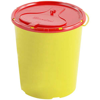 Kanülenabwurfbehälter 1,5 l Dispo rund gelb/rot 1 Stück, 1,5 l