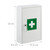 Relaxdays Medizinschrank, abschließbar, 2 Fächer, HxBxT: 32 x 21,5 x 9,5 cm, für Medikamente, Arzneischrank, weiß/grün