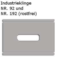 Martor Industrieklinge, Nr. 92, (B/L 18,5 x 26 mm, Stärke: 0,40 mm), Pack à 10 Stk.