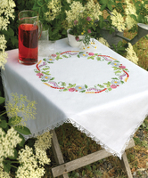 Embroidery Kit: Tablecloth: Summer Flower Ring