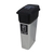 Slim Metal Look Plastic Recycling Bin - 70 Litre - Grey - Handle Top