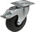 Produkt Bild von Stahl Lenkrolle mit Bremse mit Rad aus Gummi ,Traglast 100 Kg