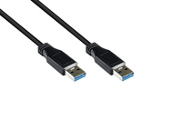 Anschlusskabel USB 3.0 Stecker A an Stecker A, schwarz, 5m, Good Connections®