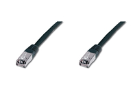 DIGITUS CAT 5e SF-UTP patch cable. Cu AWG 26/7. Color black. Length 0.5m