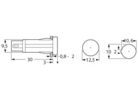 Signalleuchte mit Glimmlampe, 230 V (AC), transparent, Einbau-Ø 10 mm