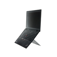 R-Go Riser Attachable Laptopständer, integriert, verstellbar, schwarz