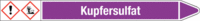 Rohrmarkierer mit Gefahrenpiktogramm - Kupfersulfat, Violett, 2.6 x 25 cm