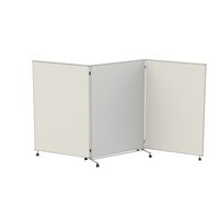 Presentation board/partition, mobile, folding, for writing on