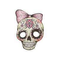 ASSORTED DAY OF THE DEAD SOFT MASKS ONE SIZE - MODELOS SURTIDOS