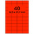 Neonetiketten 52,5 x 29,7 mm, 4.000 Papieretiketten auf 100 Blatt DIN A4 Bogen, Farbetiketten leuchtrot für Laser