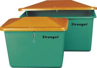 Streugutbehälter 1100 l B1630xT1210xH1010 mm ohne Entnahmeöffnung grün/orange