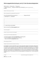Wohnungsgeberbescheinigung nach § 19 Bundesmeldegesetz (BMG), 2 Seiten, DIN A4