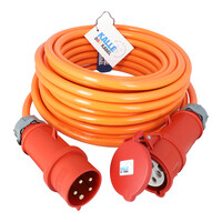 Kalle Verlängerungskabel CEE 400V 32A 6,0mm Phasenwender Extreme Signal Orange IP44 20 Meter