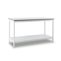 Heavy duty mailroom benches - Basic bench with bottom shelf, H x D - 750 x 1500mm