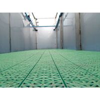 Duckboard floor tiles, green