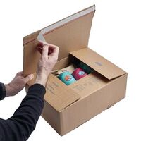 Self adhesive, fast assembly boxes - 250 x 400 x 260mm