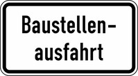 Verkehrszeichen VZ 1007-33 Baustellenausfahrt, 412 x 750, Alform, RA 3