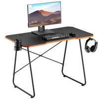 Computer Workstation Gaming Desk Black/Orange