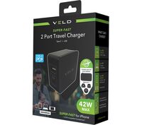 VELD VT42FB Super-Fast 2-port USB Travel Charger