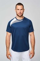 Póló Proact férfi unisex (100%poliészter) sporty royal blue/white/storm grey, M