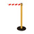 Barrier Post / Barrier Stand "Guide 28" | yellow red / white - diagonal stripes 2300 mm