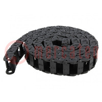 Cable chain; E2.10; Bend.rad: 18mm; L: 1000mm; Int.height: 10.1mm