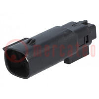 Connector: automotive; MX150L; male; plug; for cable; PIN: 2; IP67