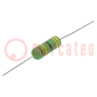Resistor: wire-wound; high voltage; THT; 15Ω; 3W; ±5%; Ø6.5x17.5mm