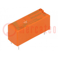 Relay: electromagnetic; SPDT; Ucoil: 5VDC; Icontacts max: 8A; PCB
