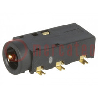 Socket; Jack 3,5mm; female; stereo special; ways: 4; angled 90°
