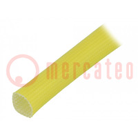 Guaina elettroisolante; fibra di vetro; giallo; -30÷155°C