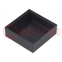 Enclosure: designed for potting; X: 40mm; Y: 40mm; Z: 13mm; ABS