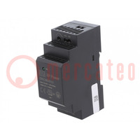 Power supply: switched-mode; for DIN rail; 30W; 12VDC; 2A; 88%