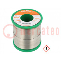 Soldering wire; Sn99,3Cu0,7; 1mm; 1kg; lead free; reel; 227°C; HS10