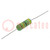 Resistor: wire-wound; high voltage; THT; 33Ω; 3W; ±5%; Ø6.5x17.5mm