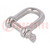 Dee shackle; acid resistant steel A4; for rope; 5mm