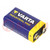 Battery: alkaline; 9V; 6F22; non-rechargeable; Industrial PRO