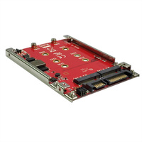 ROLINE M.2 naar SATA III SSD H/W adapter, 2x M.2 NGFF SSD, bootable en RAID compatibel.