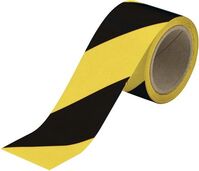 Warnband - Gelb/Schwarz, 5 cm x 5 m, Reflexfolie, Für außen und innen