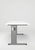 Oxford-Ergonomischer Tisch, Lichtgrau-Dekor mit C-Fuß in Alusilber HxBxT 680-820 x 1600 x 800 mm | GF1348