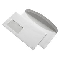 Kuvertier-Briefumschläge C6/5 weiß mit Fenster, 1000 Stück