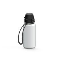 Artikelbild Drink bottle "School" clear-transparent incl. strap, 0.4 l, white/black