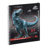 EXACOMPTA 9991075E - CUADERNO DE TEXTO JURASSIC - CUBIERTA DE PELÍCULA CON ESPIRAL DE METAL Y PESTAÑAS SEMANALES DESMONTABLES -