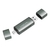 LOGILINK CR0043 - USB 3.2 (GEN1) LECTEUR DE CARTES SD ET MICROSD DANS UN BOÎTIER EN ALUMINIUM POUR CARTES MÉMOIRE JUSQU'À 2 TO,