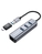 GRAUGEAR G-HUB31L-A HUB USB 3.0 ET GIGABIT ETHERNET LAN RJ45, USB-C, USB-A, ALUMINIUM, ADAPTATEUR USB TYPE-C, USB TYPE-C, ADAPTA