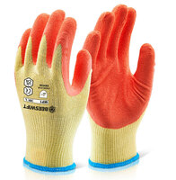 Beeswift Multi-Purpose Latex Palm Coated Gloves Orange S